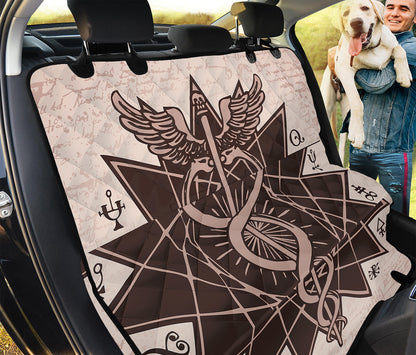 Caduceus Symbol Print Pet Car Back Seat Cover