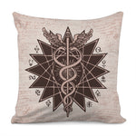 Caduceus Symbol Print Pillow Cover