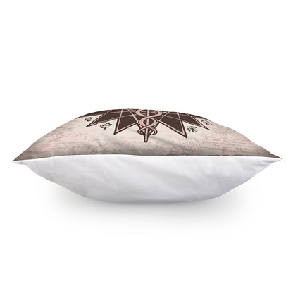 Caduceus Symbol Print Pillow Cover