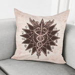 Caduceus Symbol Print Pillow Cover