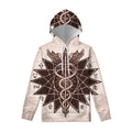 Caduceus Symbol Print Pullover Hoodie
