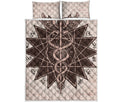 Caduceus Symbol Print Quilt Bed Set