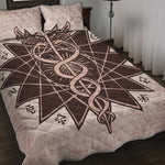 Caduceus Symbol Print Quilt Bed Set
