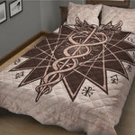 Caduceus Symbol Print Quilt Bed Set