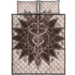 Caduceus Symbol Print Quilt Bed Set