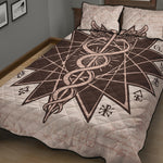 Caduceus Symbol Print Quilt Bed Set