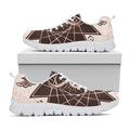 Caduceus Symbol Print White Running Shoes