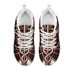 Caduceus Symbol Print White Sneakers