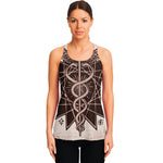 Caduceus Symbol Print Women's Racerback Tank Top