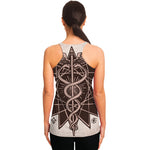 Caduceus Symbol Print Women's Racerback Tank Top