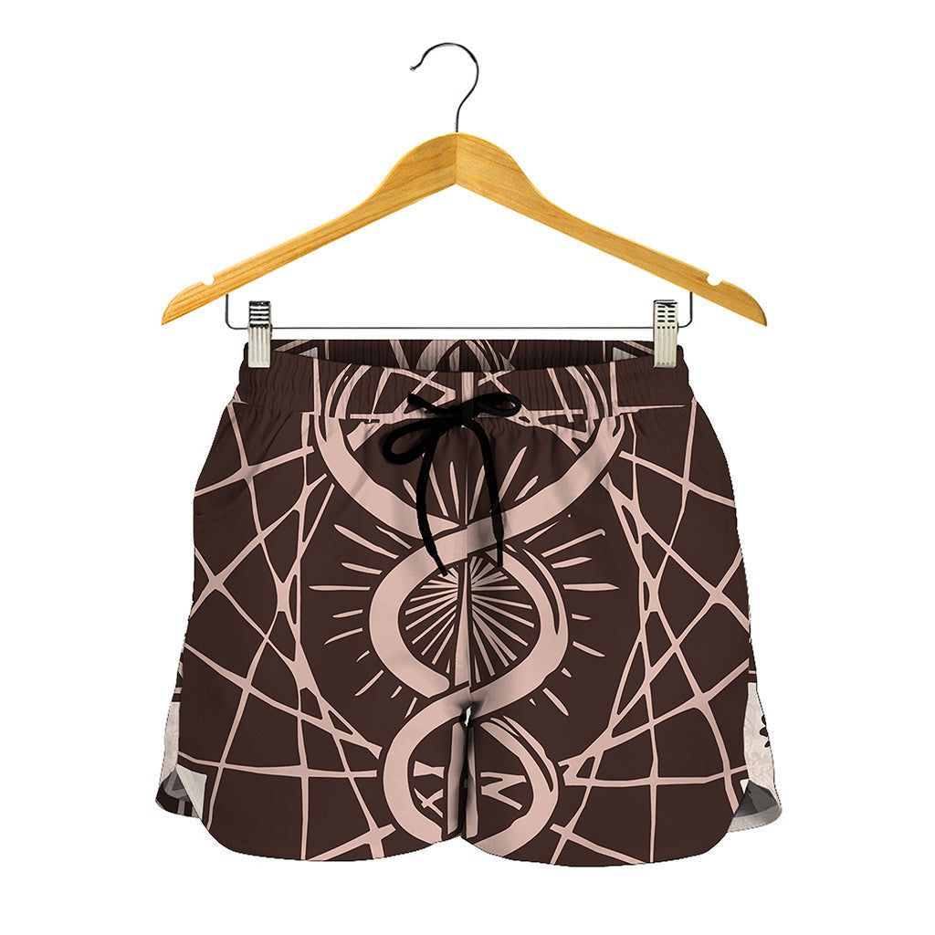 Caduceus Symbol Print Women's Shorts