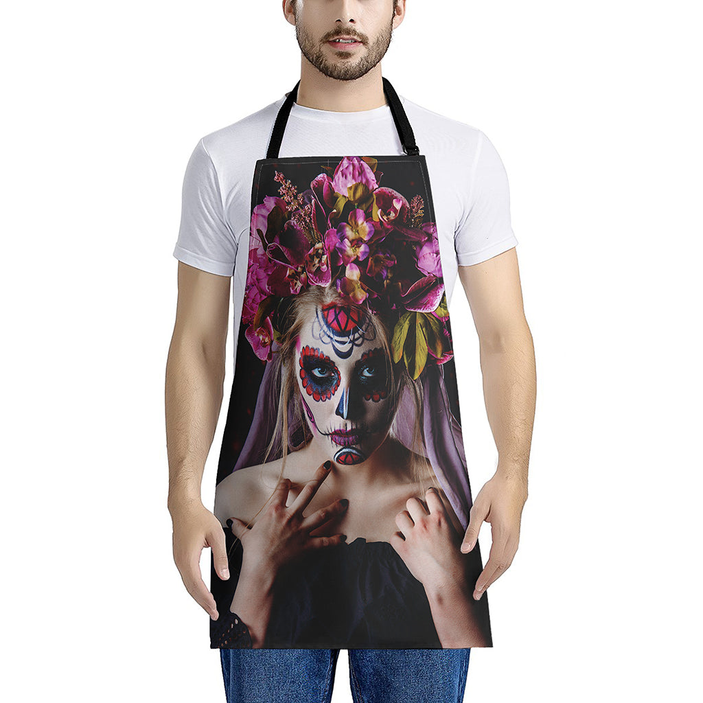 Calavera Girl Day of The Dead Print Apron