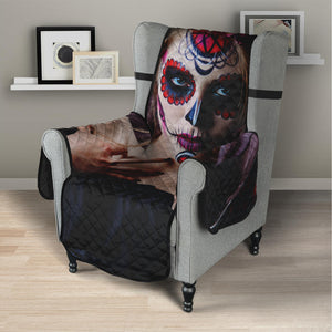 Calavera Girl Day of The Dead Print Armchair Protector