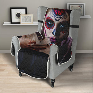 Calavera Girl Day of The Dead Print Armchair Protector