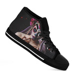 Calavera Girl Day of The Dead Print Black High Top Shoes