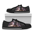 Calavera Girl Day of The Dead Print Black Low Top Sneakers
