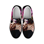 Calavera Girl Day of The Dead Print Black Slip On Shoes