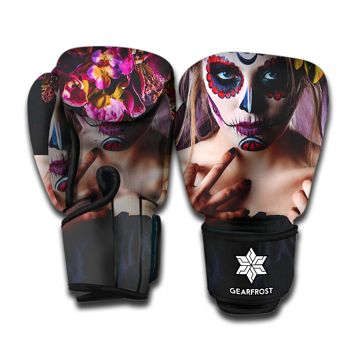 Calavera Girl Day of The Dead Print Boxing Gloves