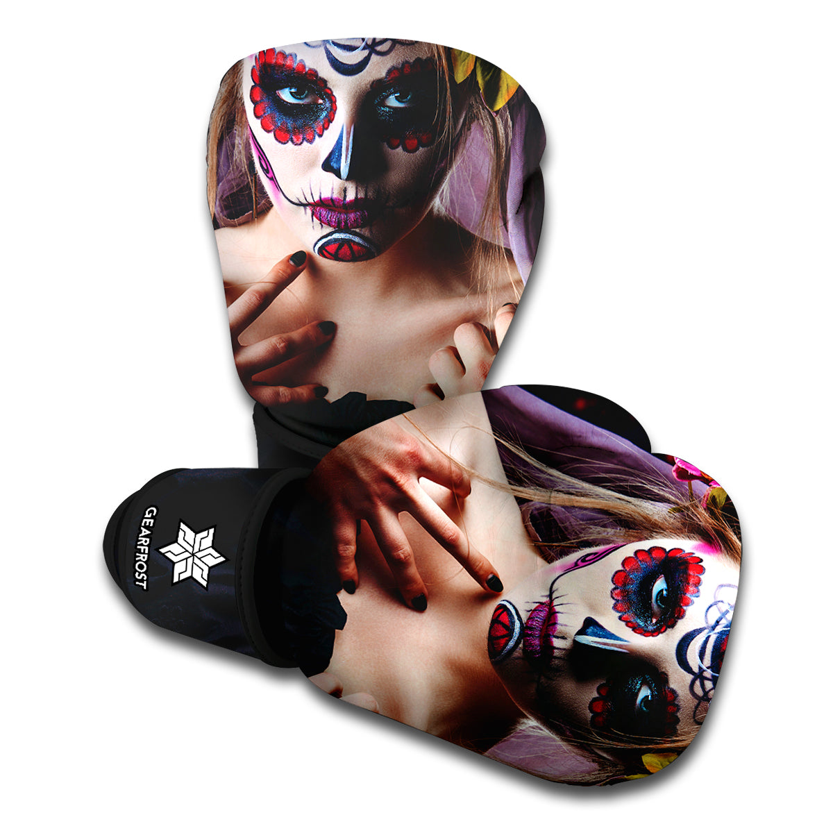 Calavera Girl Day of The Dead Print Boxing Gloves