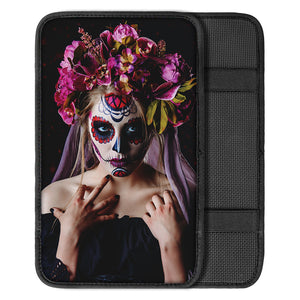 Calavera Girl Day of The Dead Print Car Center Console Cover