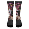 Calavera Girl Day of The Dead Print Crew Socks