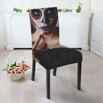 Calavera Girl Day of The Dead Print Dining Chair Slipcover