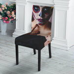 Calavera Girl Day of The Dead Print Dining Chair Slipcover