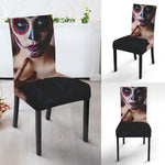 Calavera Girl Day of The Dead Print Dining Chair Slipcover
