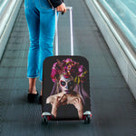 Calavera Girl Day of The Dead Print Luggage Cover