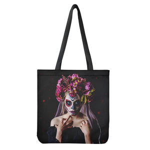 Calavera Girl Day of The Dead Print Tote Bag