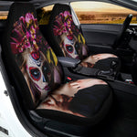 Calavera Girl Day of The Dead Print Universal Fit Car Seat Covers