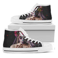 Calavera Girl Day of The Dead Print White High Top Sneakers