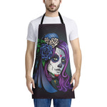 Calavera Girl Dia De Los Muertos Print Apron