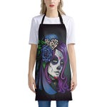 Calavera Girl Dia De Los Muertos Print Apron