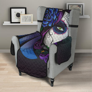 Calavera Girl Dia De Los Muertos Print Armchair Protector