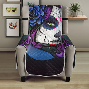 Calavera Girl Dia De Los Muertos Print Armchair Protector