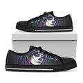 Calavera Girl Dia De Los Muertos Print Black Low Top Sneakers