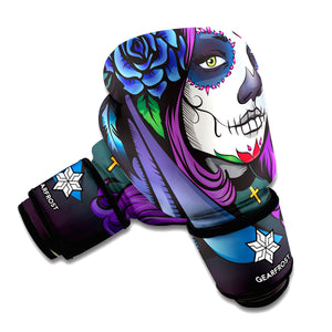 Calavera Girl Dia De Los Muertos Print Boxing Gloves