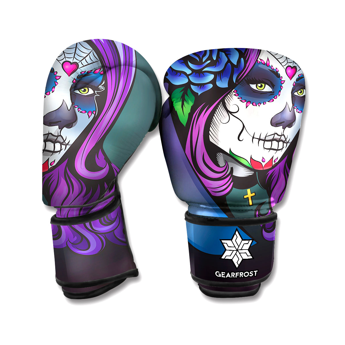 Calavera Girl Dia De Los Muertos Print Boxing Gloves