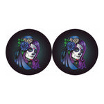 Calavera Girl Dia De Los Muertos Print Car Coasters