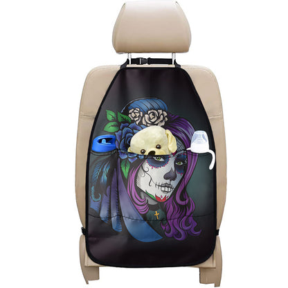 Calavera Girl Dia De Los Muertos Print Car Seat Organizers