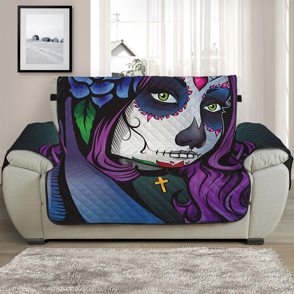 Calavera Girl Dia De Los Muertos Print Half Sofa Protector