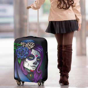 Calavera Girl Dia De Los Muertos Print Luggage Cover