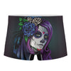 Calavera Girl Dia De Los Muertos Print Men's Boxer Briefs