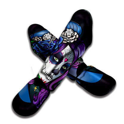 Calavera Girl Dia De Los Muertos Print Muay Thai Shin Guard