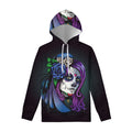 Calavera Girl Dia De Los Muertos Print Pullover Hoodie