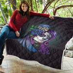 Calavera Girl Dia De Los Muertos Print Quilt