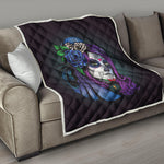 Calavera Girl Dia De Los Muertos Print Quilt