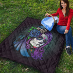 Calavera Girl Dia De Los Muertos Print Quilt