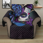 Calavera Girl Dia De Los Muertos Print Recliner Protector